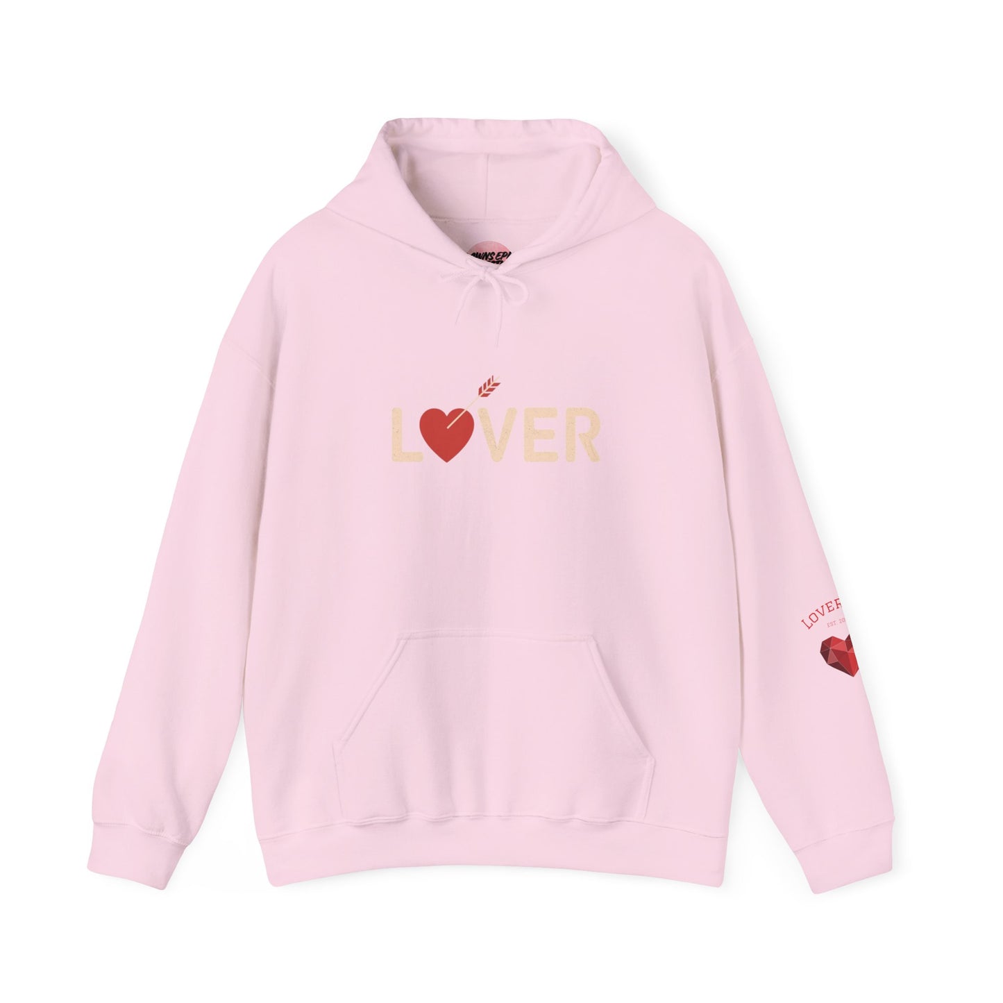 Lover Heart Logo Hoodie — Romantic Graphic Pullover for Valentine's Day