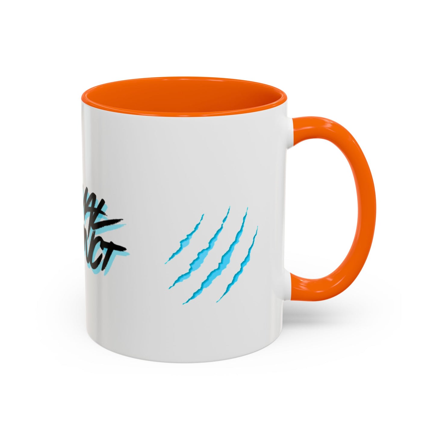 Primal Instinct Accent Coffee Mug – Bold Script & Claw Mark 11/15oz