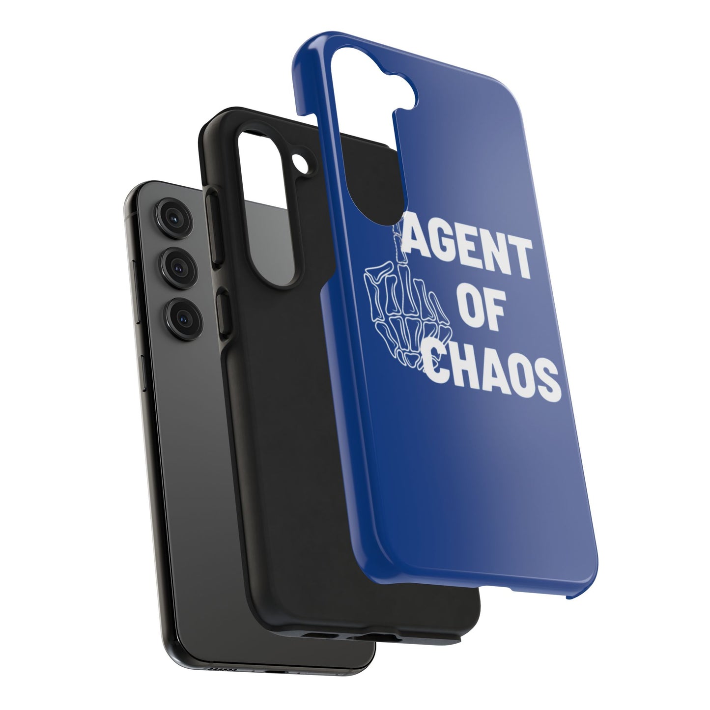 Phone Case — "Agent of Chaos" Bold Skeleton Graphic Rugged Protection