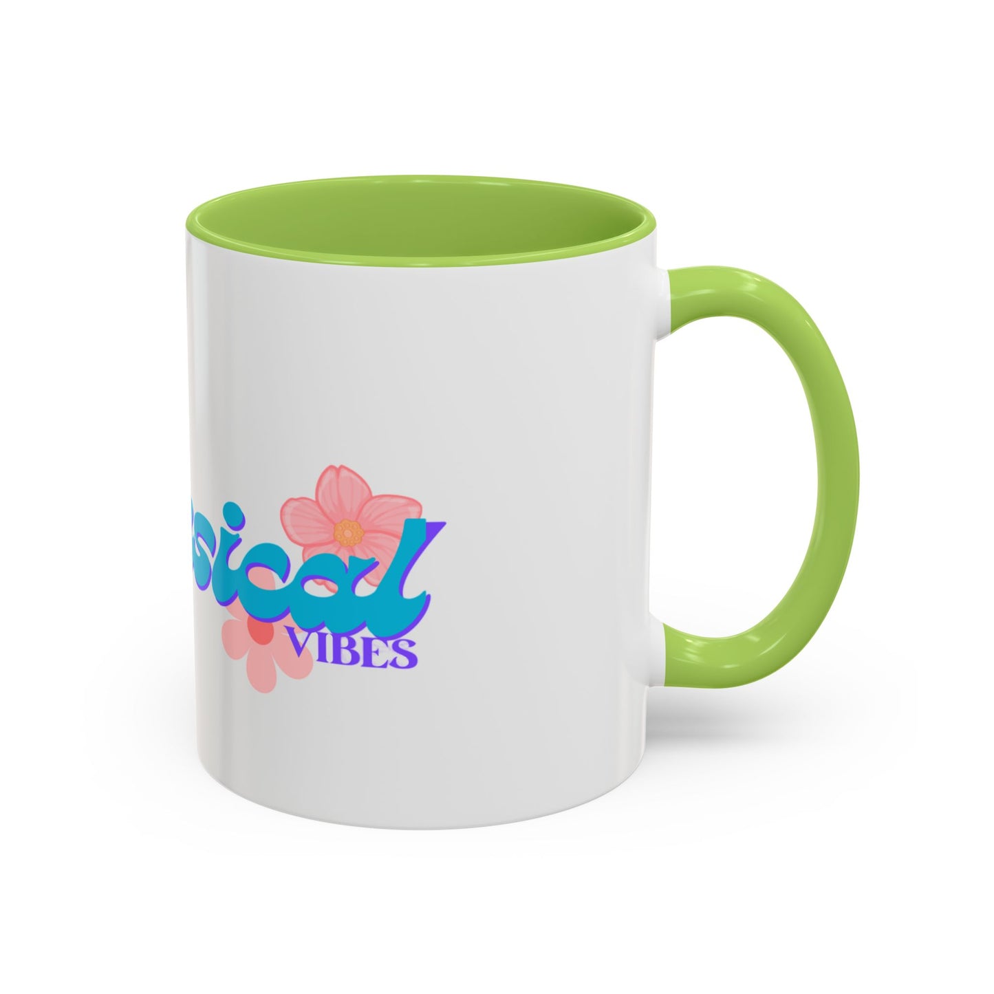 Tropical Vibes Coffee Mug — Floral Accent 11/15oz