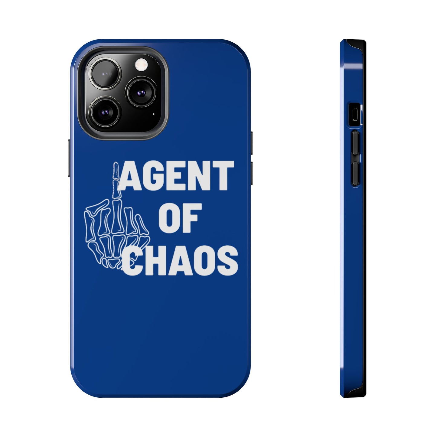 Phone Case — "Agent of Chaos" Bold Skeleton Graphic Rugged Protection