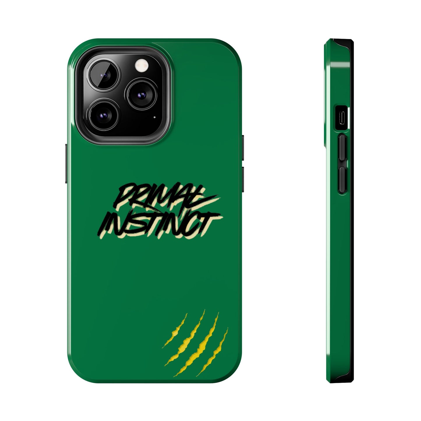 Primal Instinct Tough Phone Case — Green Claw-Mark Protective Cover