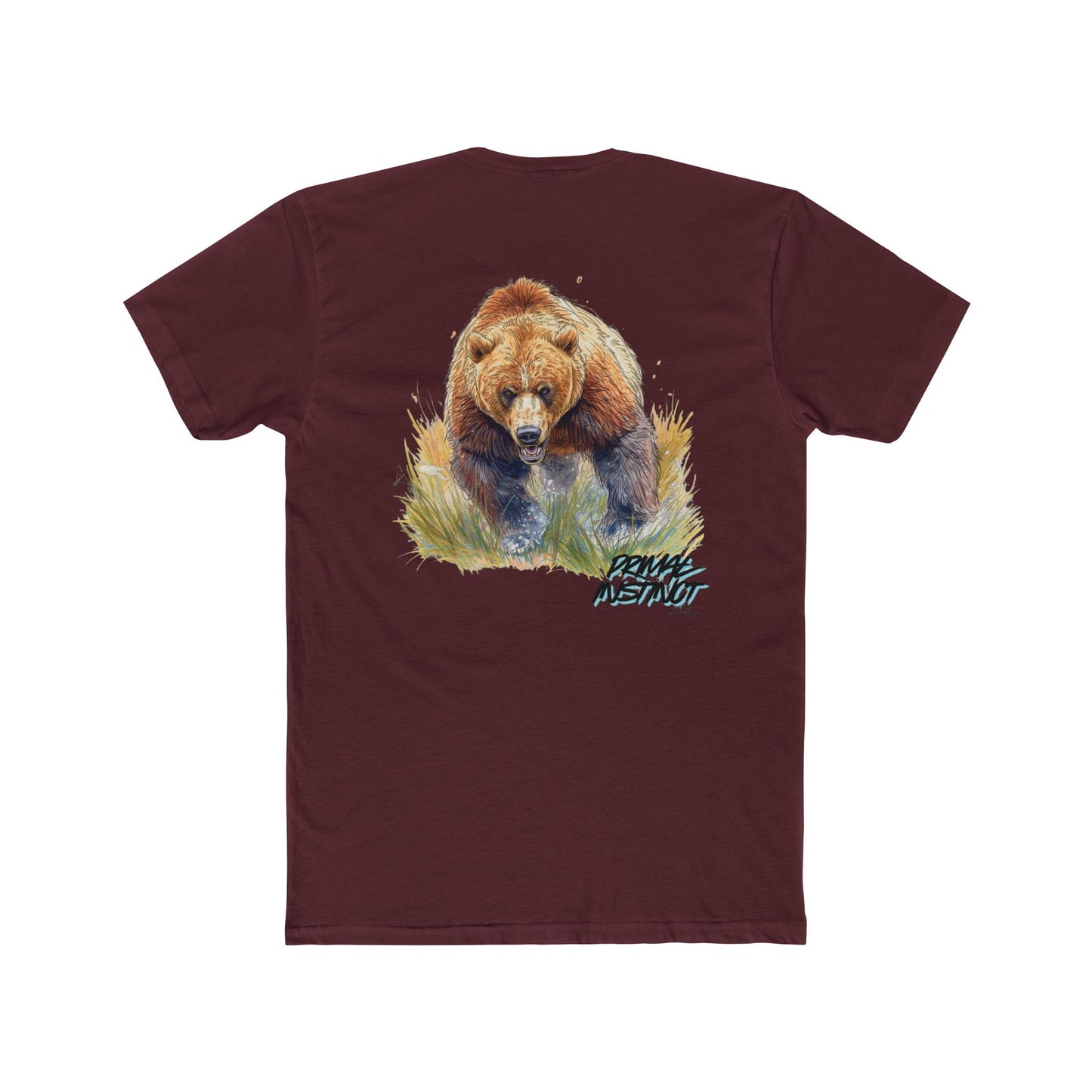 Wild Bear Graphic Tee — “Primal Instinct” Bear Edition Cotton T‑Shirt