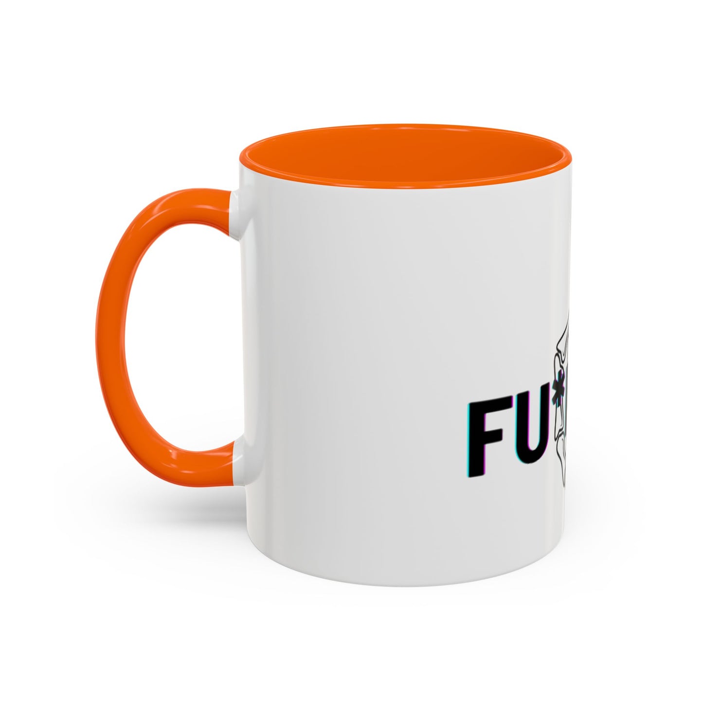 Bone Middle Finger Accent Coffee Mug — “Fu*k You!” Novelty Ceramic Mug