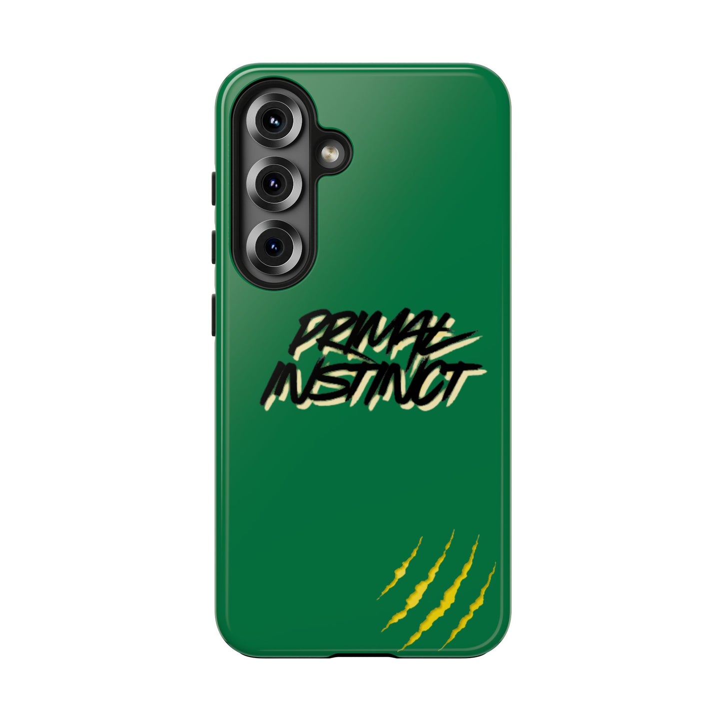 Primal Instinct Tough Phone Case — Green Claw-Mark Protective Cover