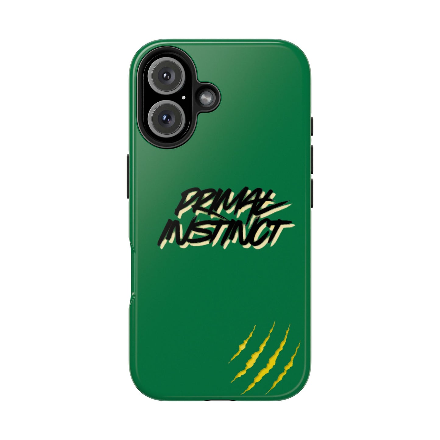 Primal Instinct Tough Phone Case — Green Claw-Mark Protective Cover