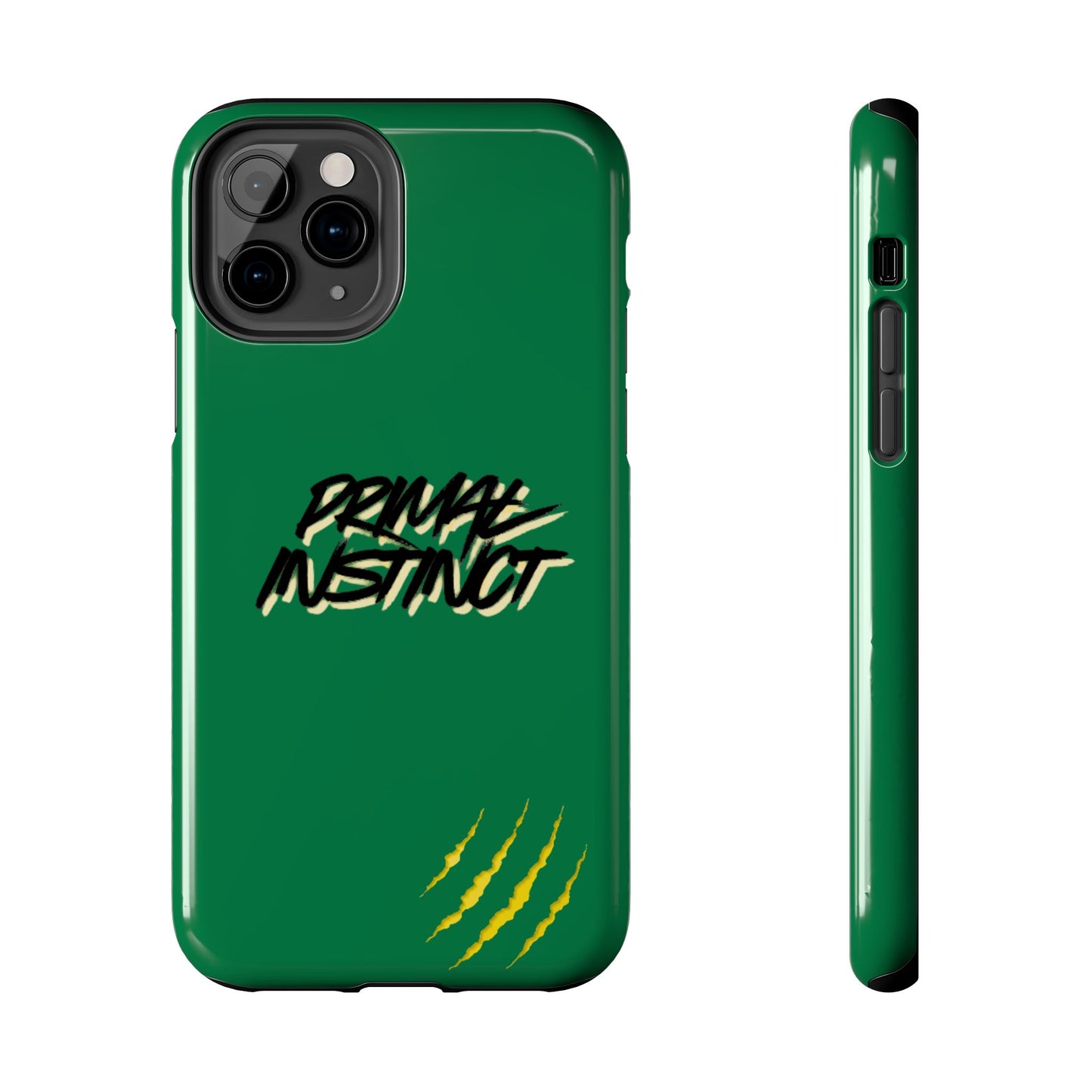 Primal Instinct Tough Phone Case — Green Claw-Mark Protective Cover