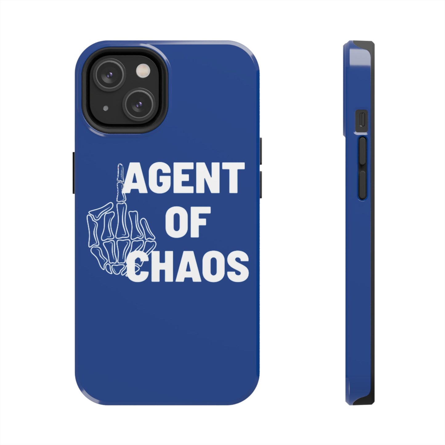 Phone Case — "Agent of Chaos" Bold Skeleton Graphic Rugged Protection
