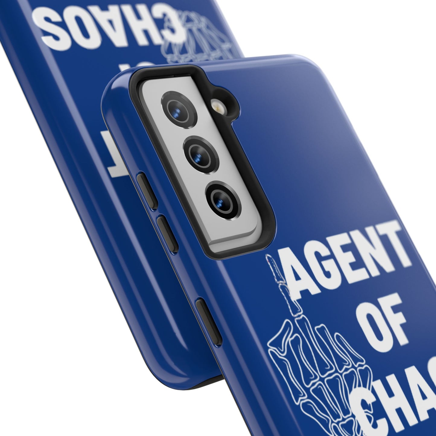 Phone Case — "Agent of Chaos" Bold Skeleton Graphic Rugged Protection
