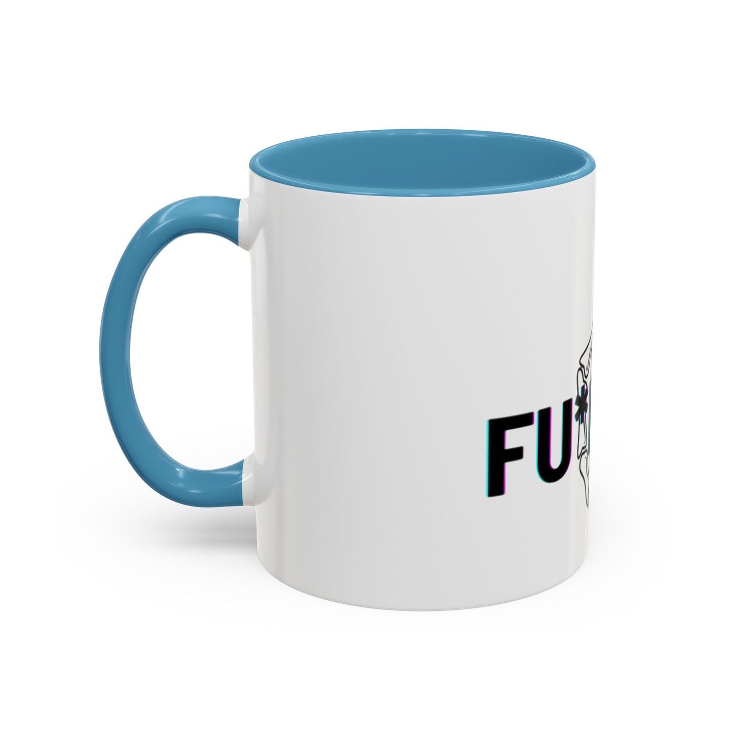 Bone Middle Finger Accent Coffee Mug — “Fu*k You!” Novelty Ceramic Mug