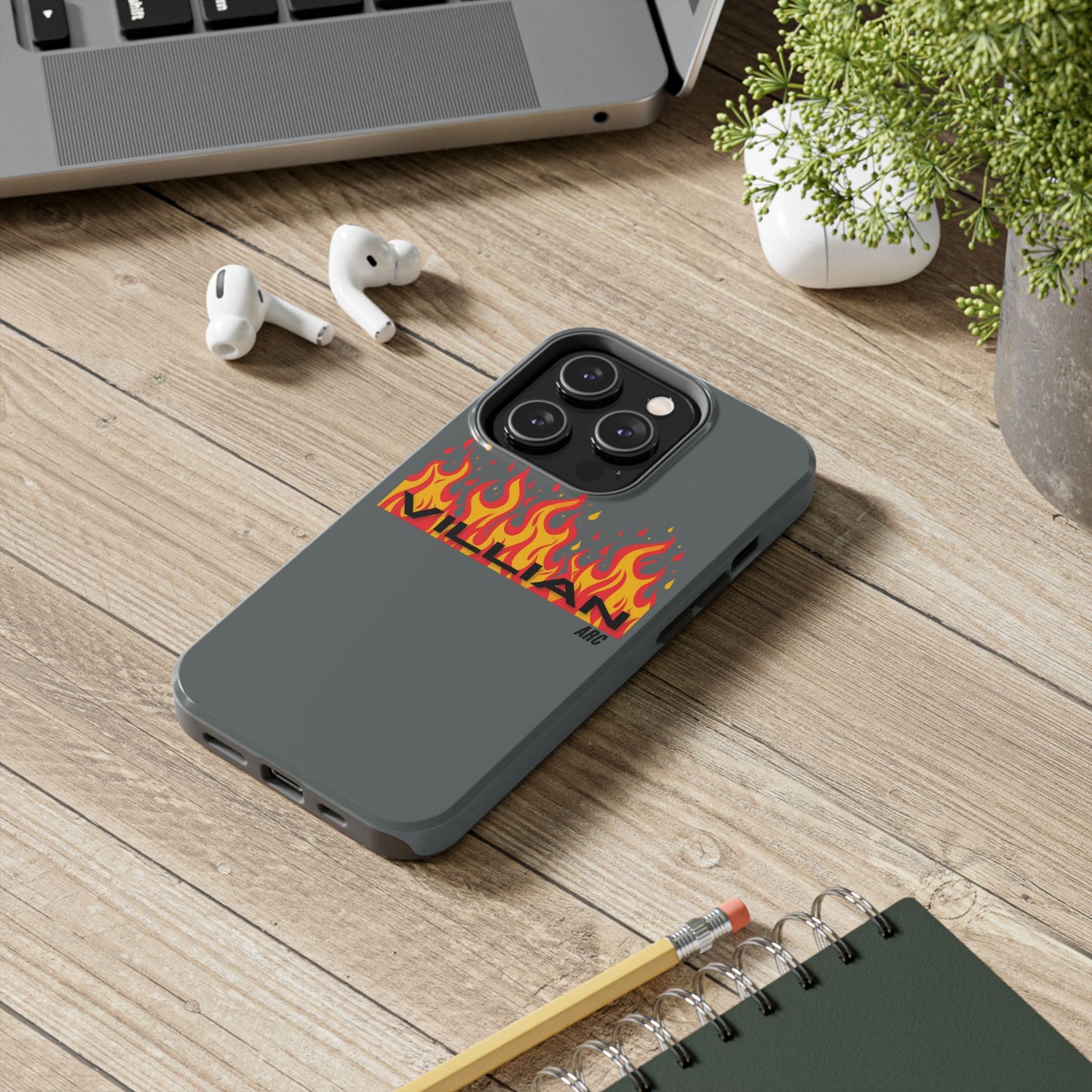 Flame 'Villian' Tough Phone Case – Protective Fire Graphic iPhone Case