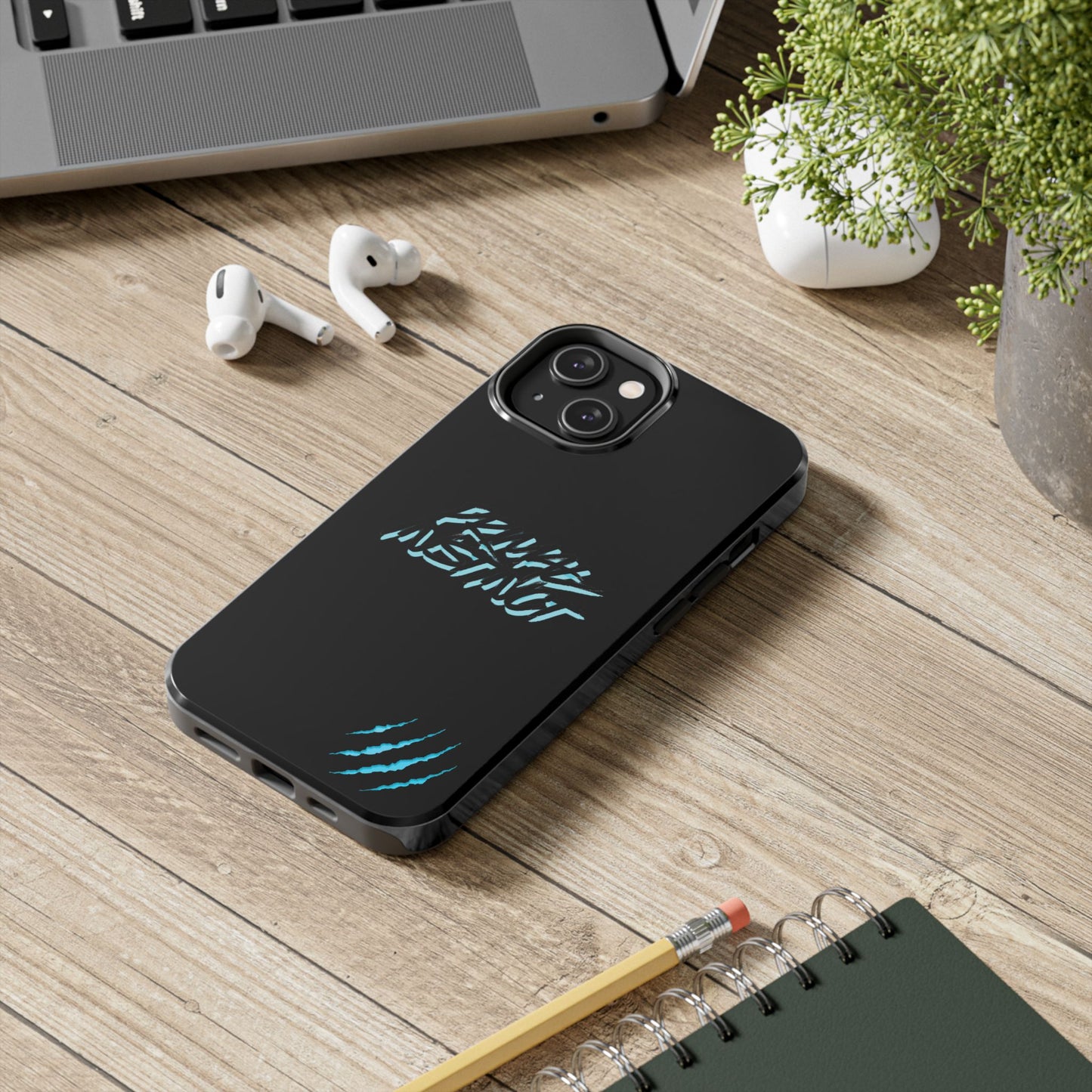 Tough Phone Case — Blue Claw 'Instinct' Scratch Design