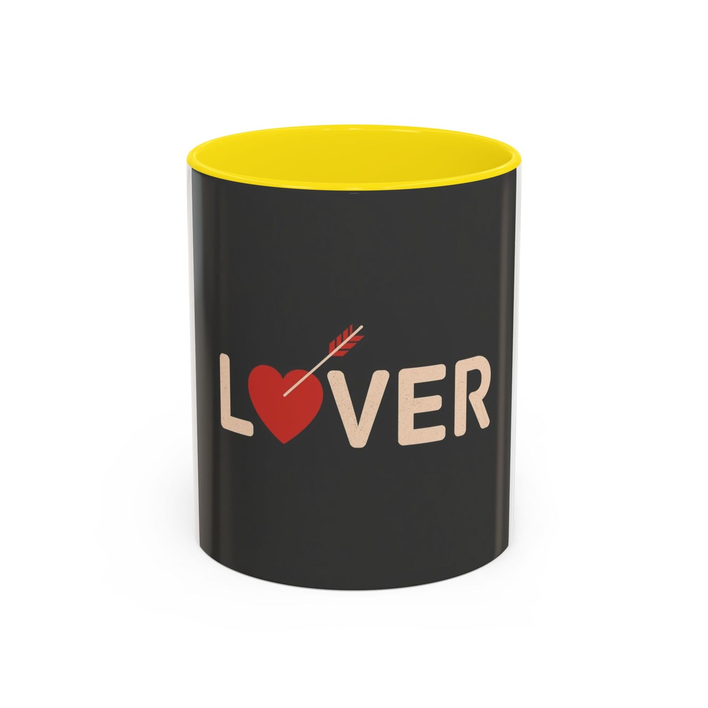 Lover Heart Arrow Accent Coffee Mug – Romantic Valentine’s Day Gift (11/15oz)