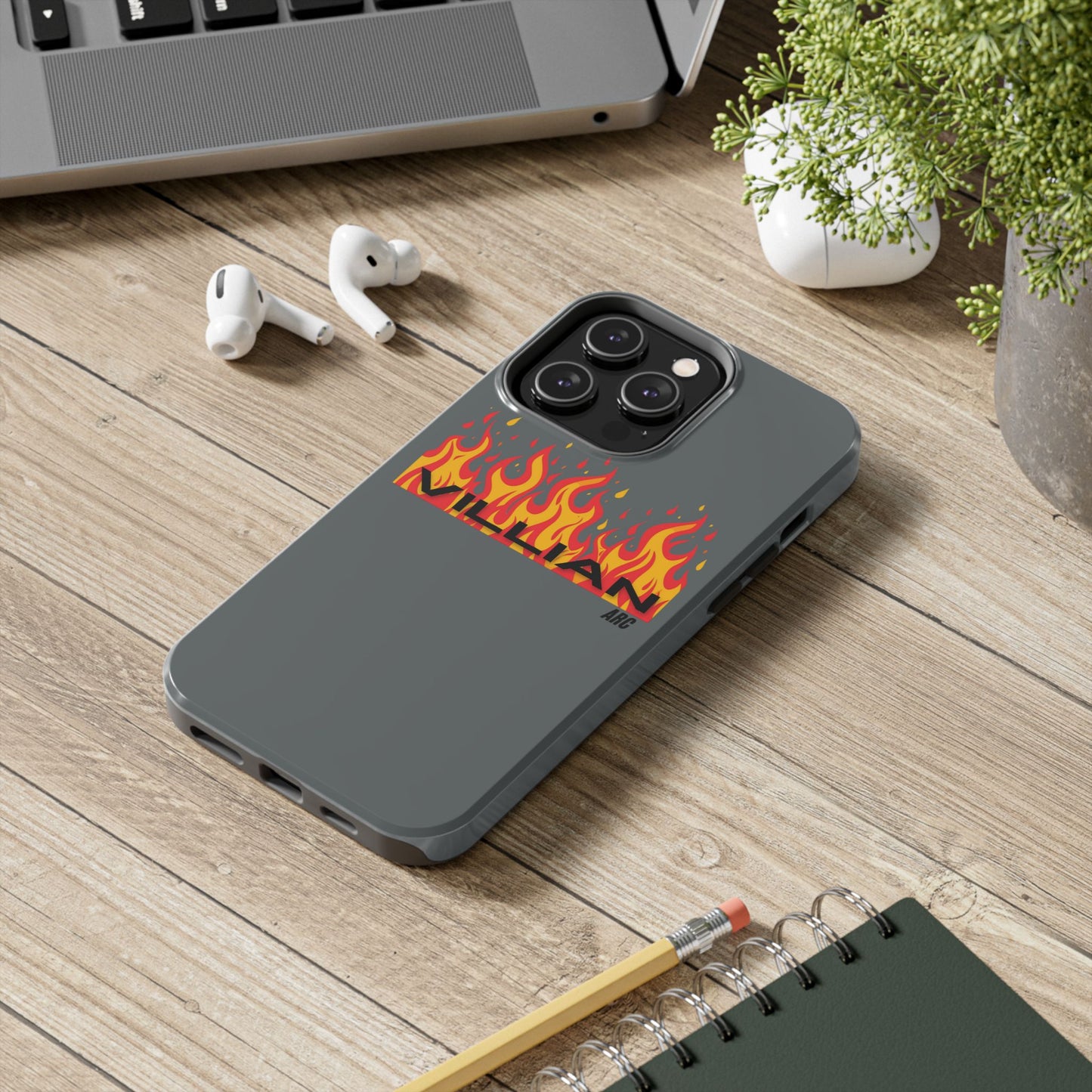 Flame 'Villian' Tough Phone Case – Protective Fire Graphic iPhone Case