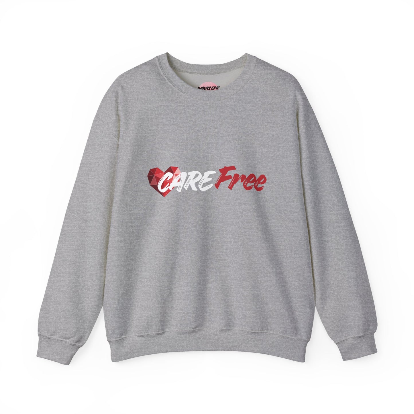 Crewneck Sweatshirt — Heart Graphic “Free” Minimalist Valentines Pullover