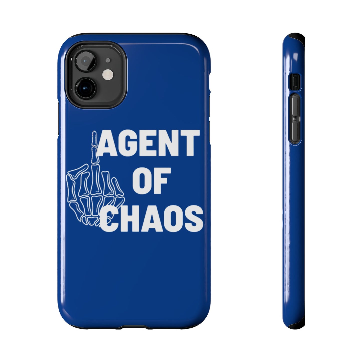 Phone Case — "Agent of Chaos" Bold Skeleton Graphic Rugged Protection