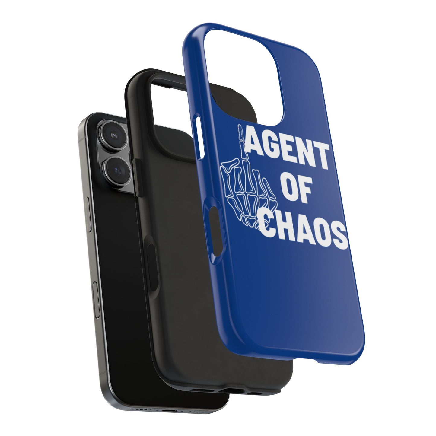 Phone Case — "Agent of Chaos" Bold Skeleton Graphic Rugged Protection