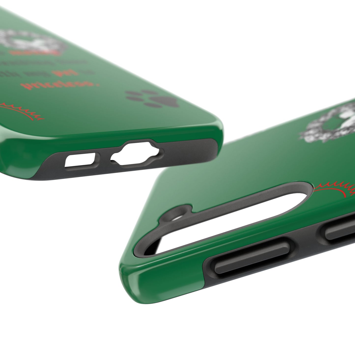 Phone Case — "Time is money but spending time with my pet is priceless" Green Pet Paw Protective Case