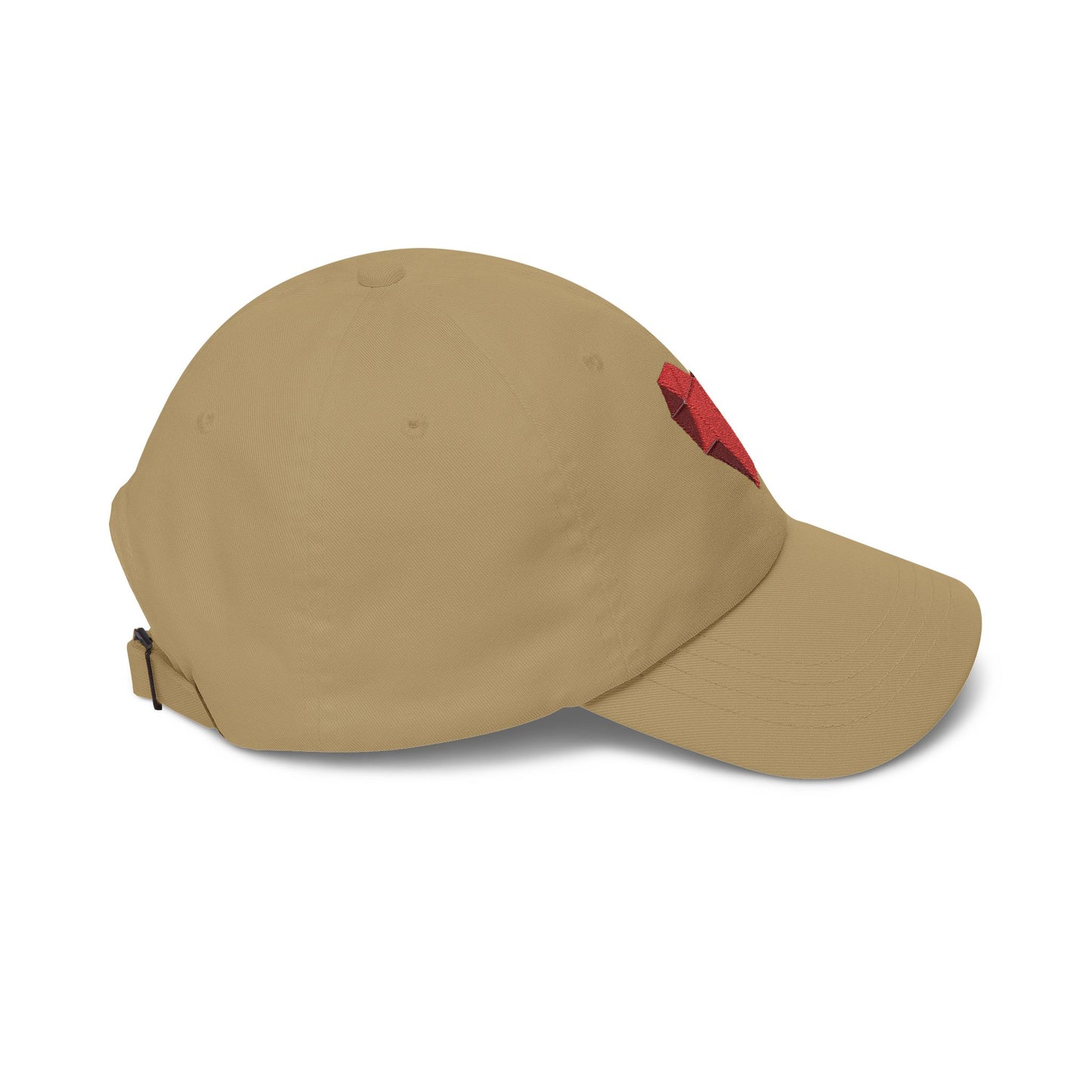 Embroidered Geometric Heart Dad Cap — Casual Baseball Hat for Valentine’s & Everyday Wear