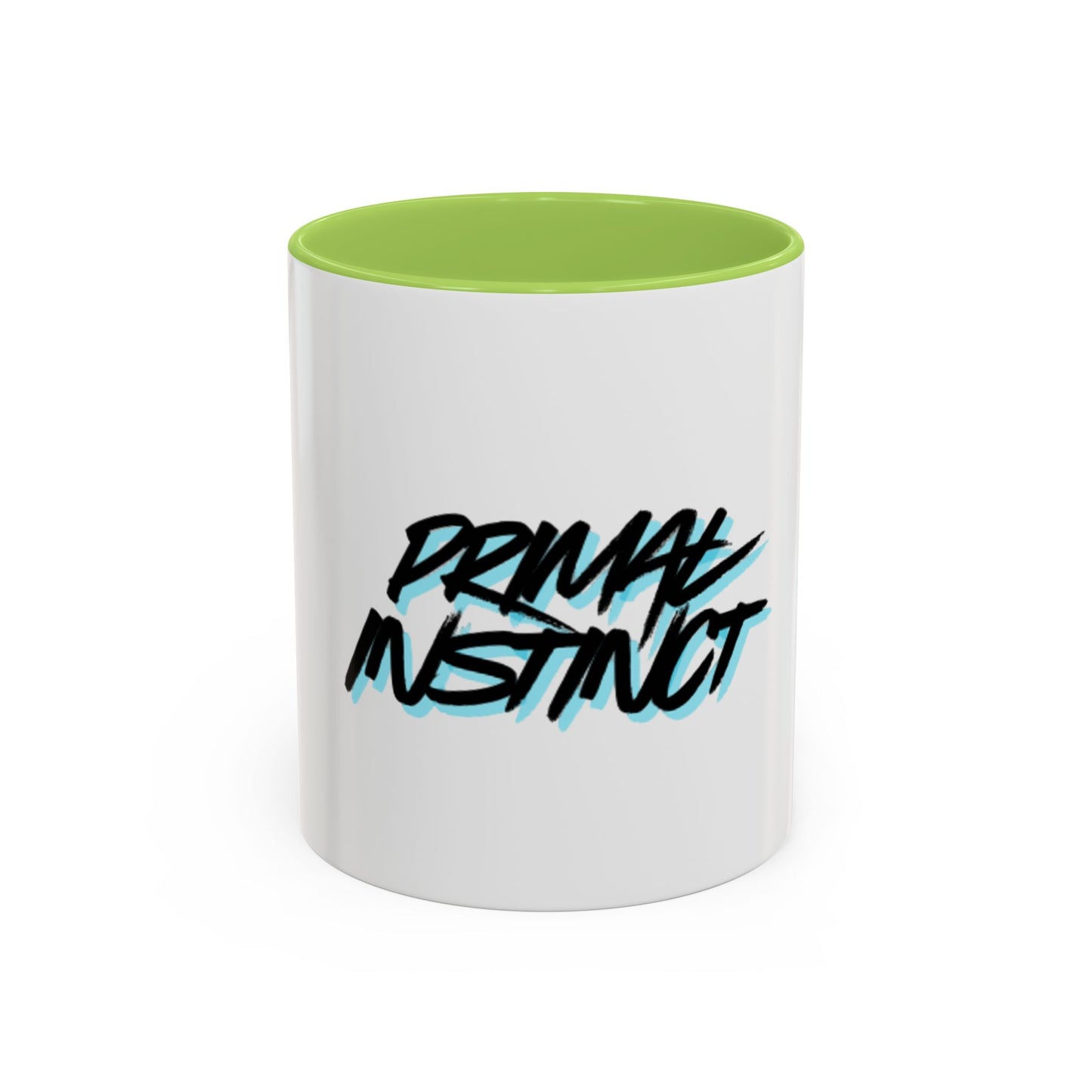 Primal Instinct Accent Coffee Mug – Bold Script & Claw Mark 11/15oz