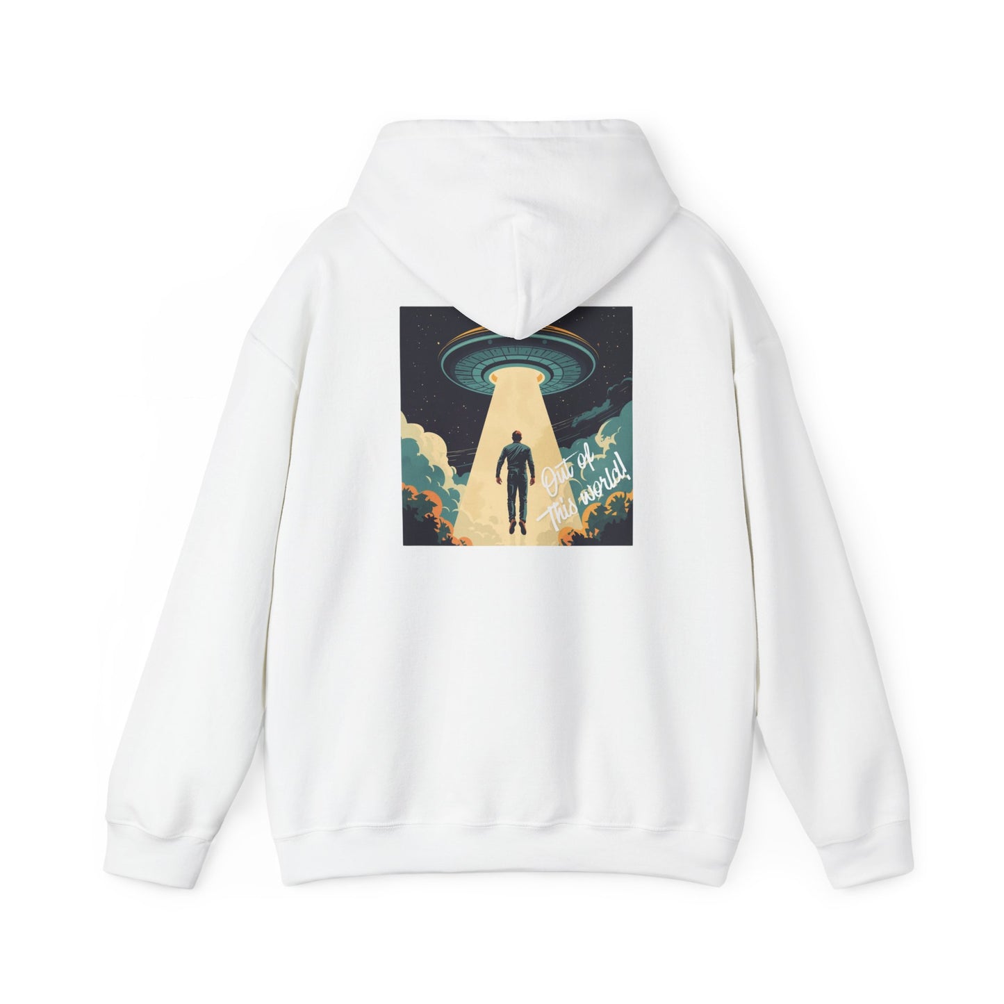 UFO Abduction Hoodie – Vintage Alien Sci‑Fi Graphic Pullover