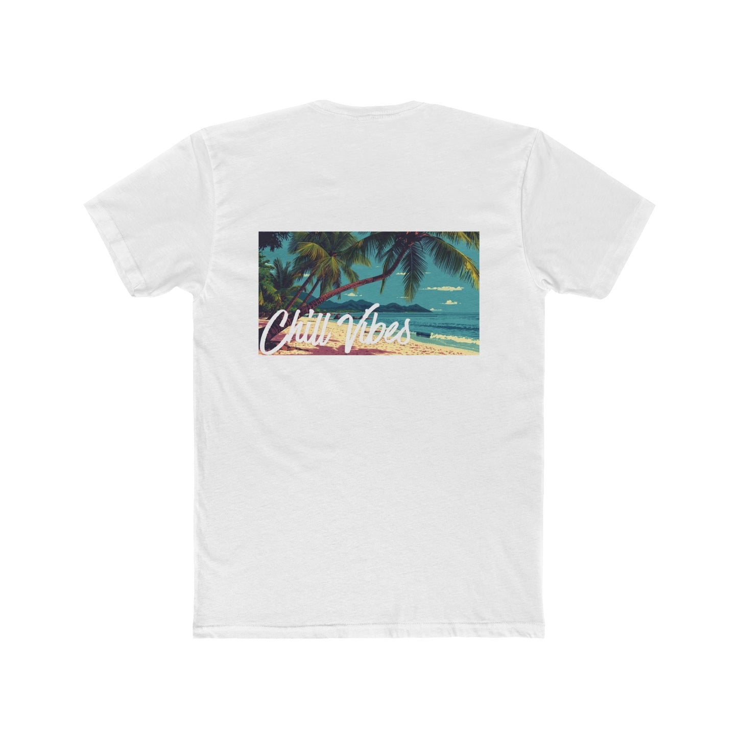 Crew Tee - "Chill Vibes" Beach Palm Graphic T-Shirt