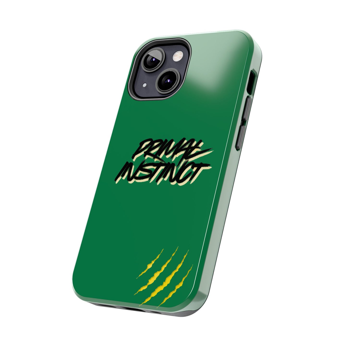 Primal Instinct Tough Phone Case — Green Claw-Mark Protective Cover