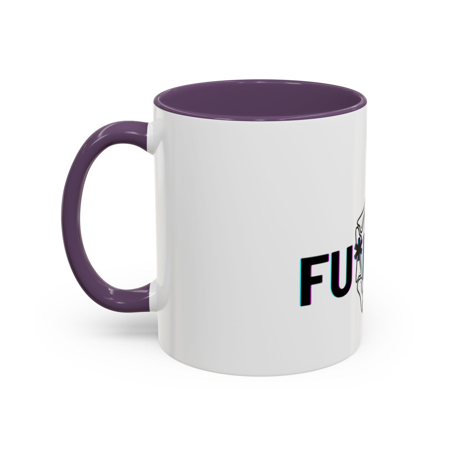Bone Middle Finger Accent Coffee Mug — “Fu*k You!” Novelty Ceramic Mug