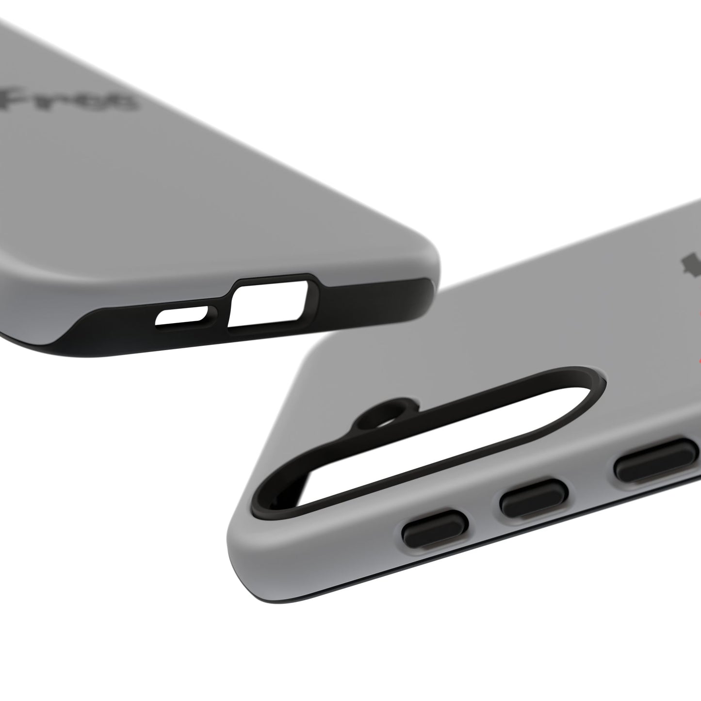 CareFree Tough Phone Case — Slim Protective iPhone Cover with Bold Red & Black Script