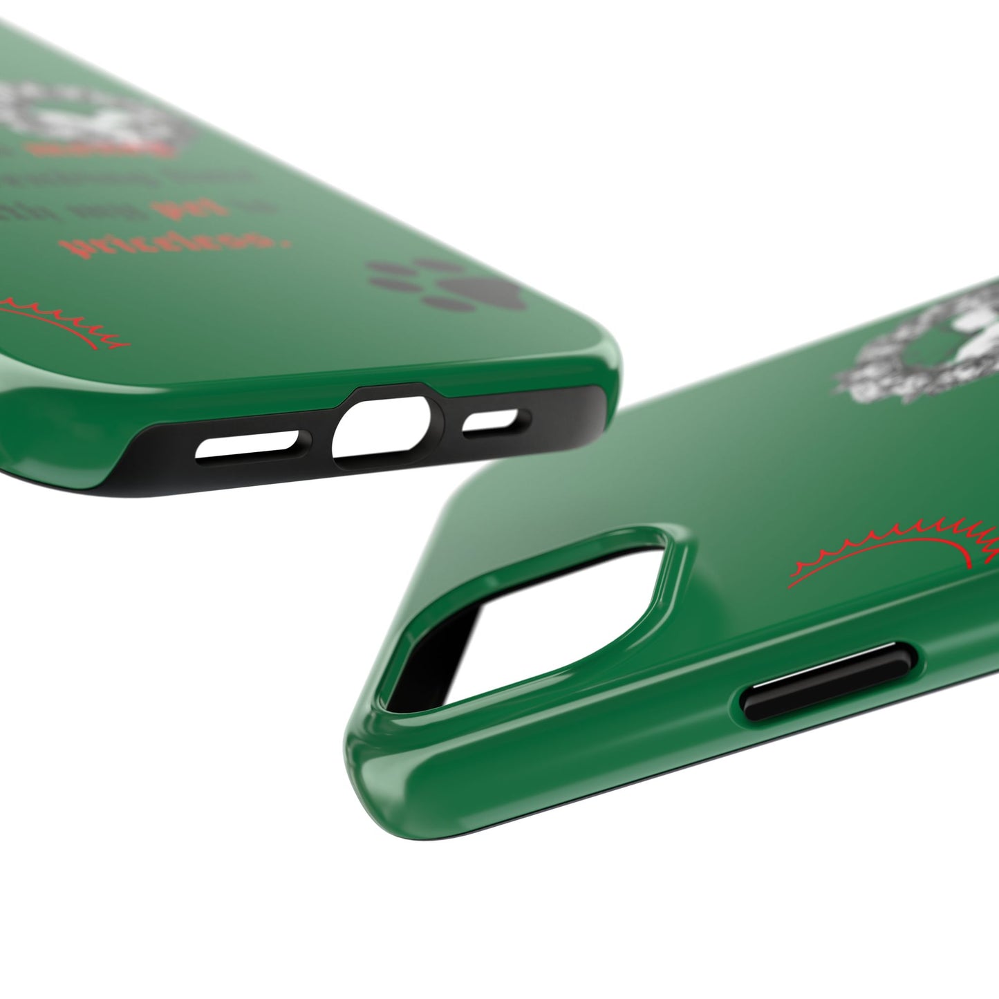 Phone Case — "Time is money but spending time with my pet is priceless" Green Pet Paw Protective Case