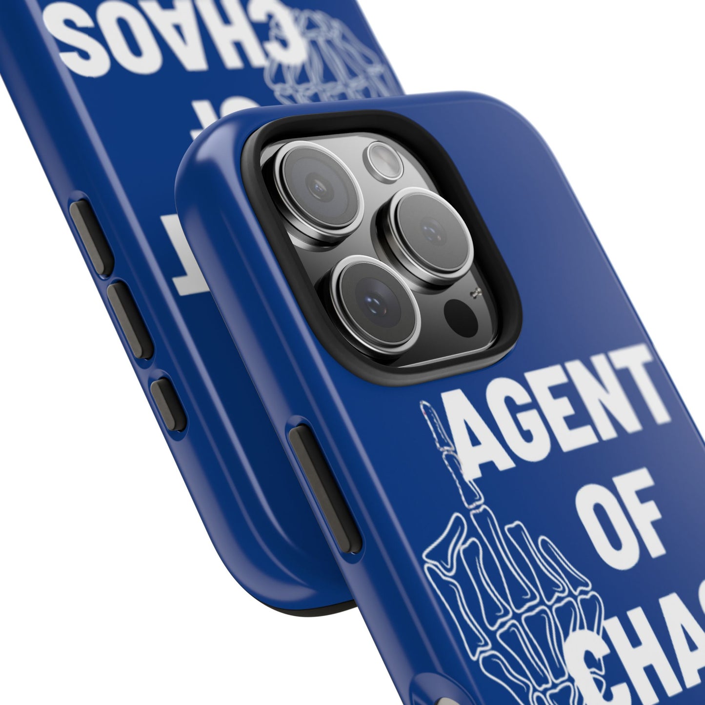 Phone Case — "Agent of Chaos" Bold Skeleton Graphic Rugged Protection