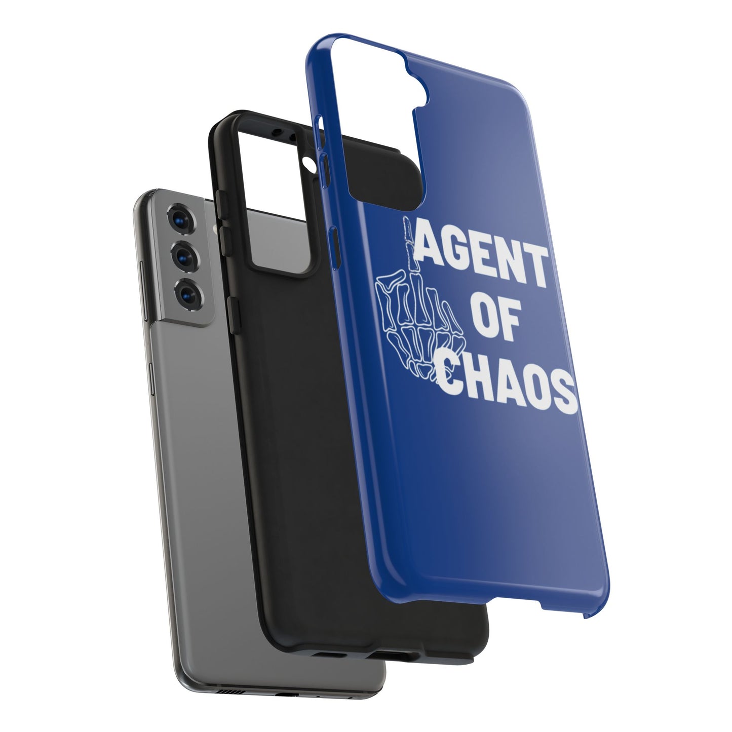 Phone Case — "Agent of Chaos" Bold Skeleton Graphic Rugged Protection