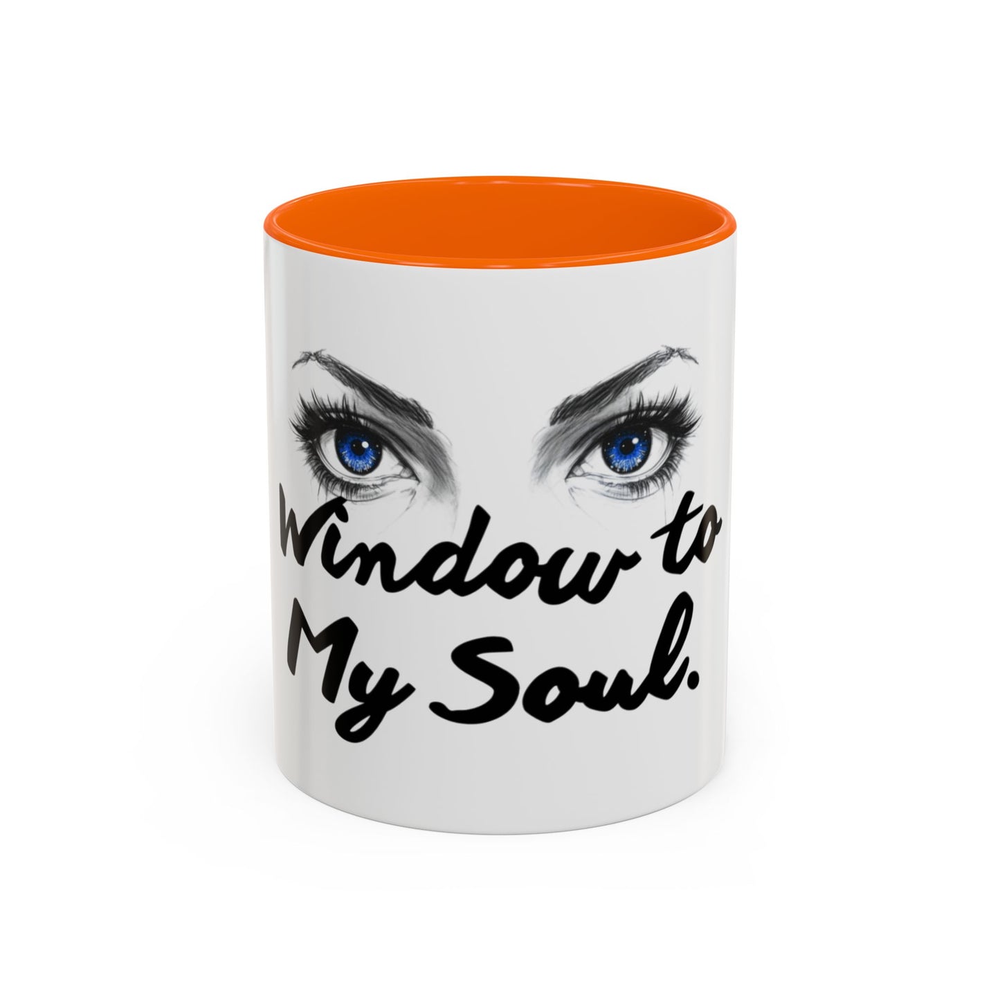 "Window to My Soul" Accent Coffee Mug — Blue Eyes Ceramic 11/15oz