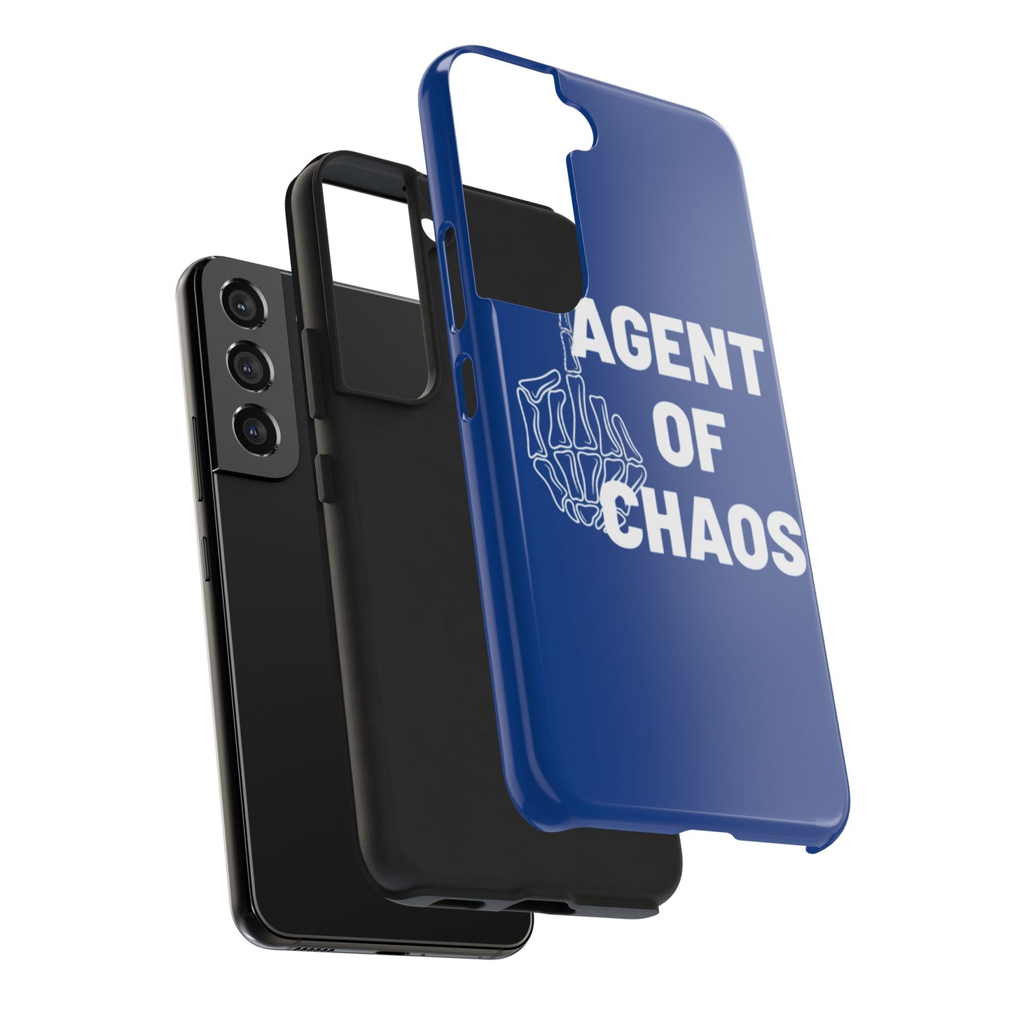 Phone Case — "Agent of Chaos" Bold Skeleton Graphic Rugged Protection