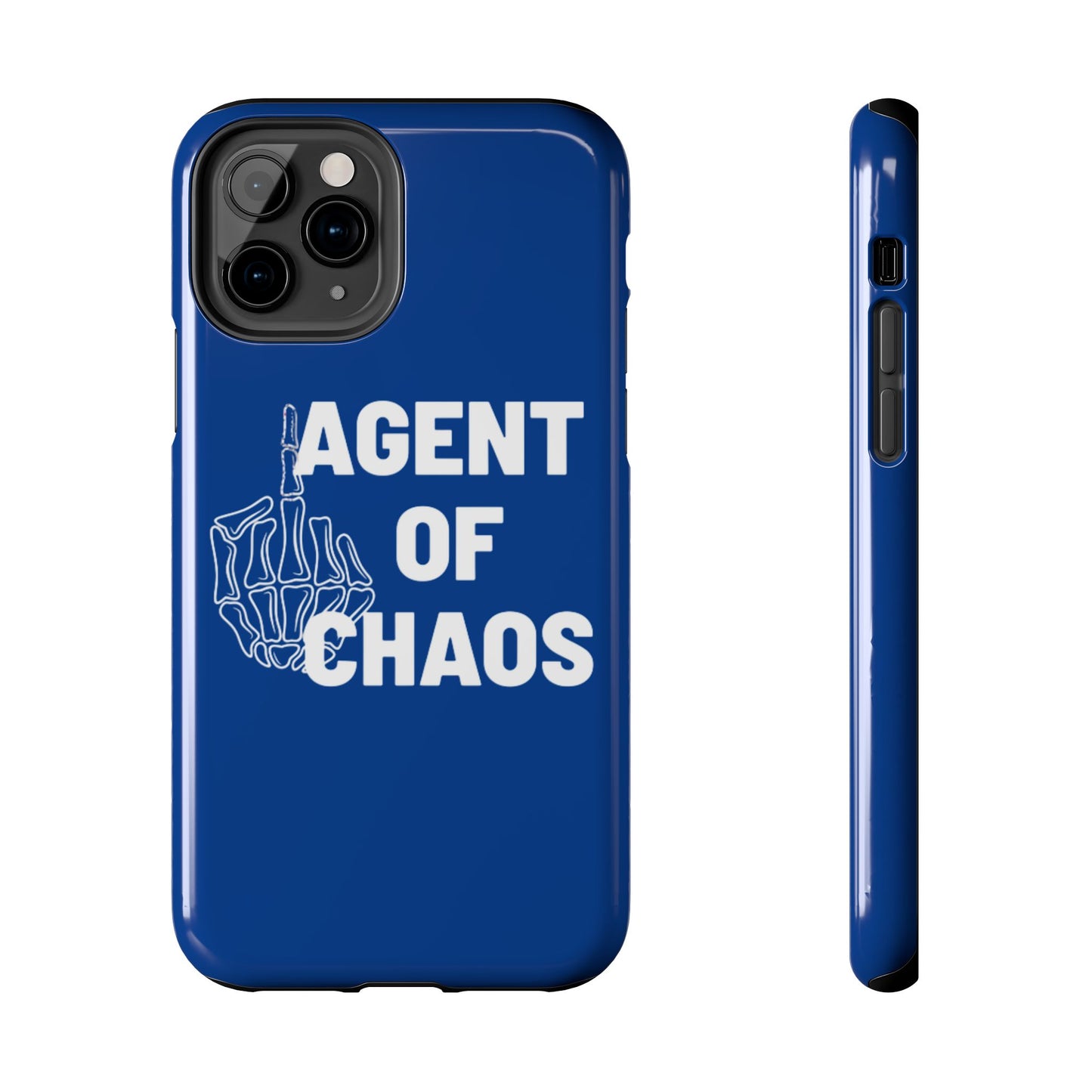 Phone Case — "Agent of Chaos" Bold Skeleton Graphic Rugged Protection