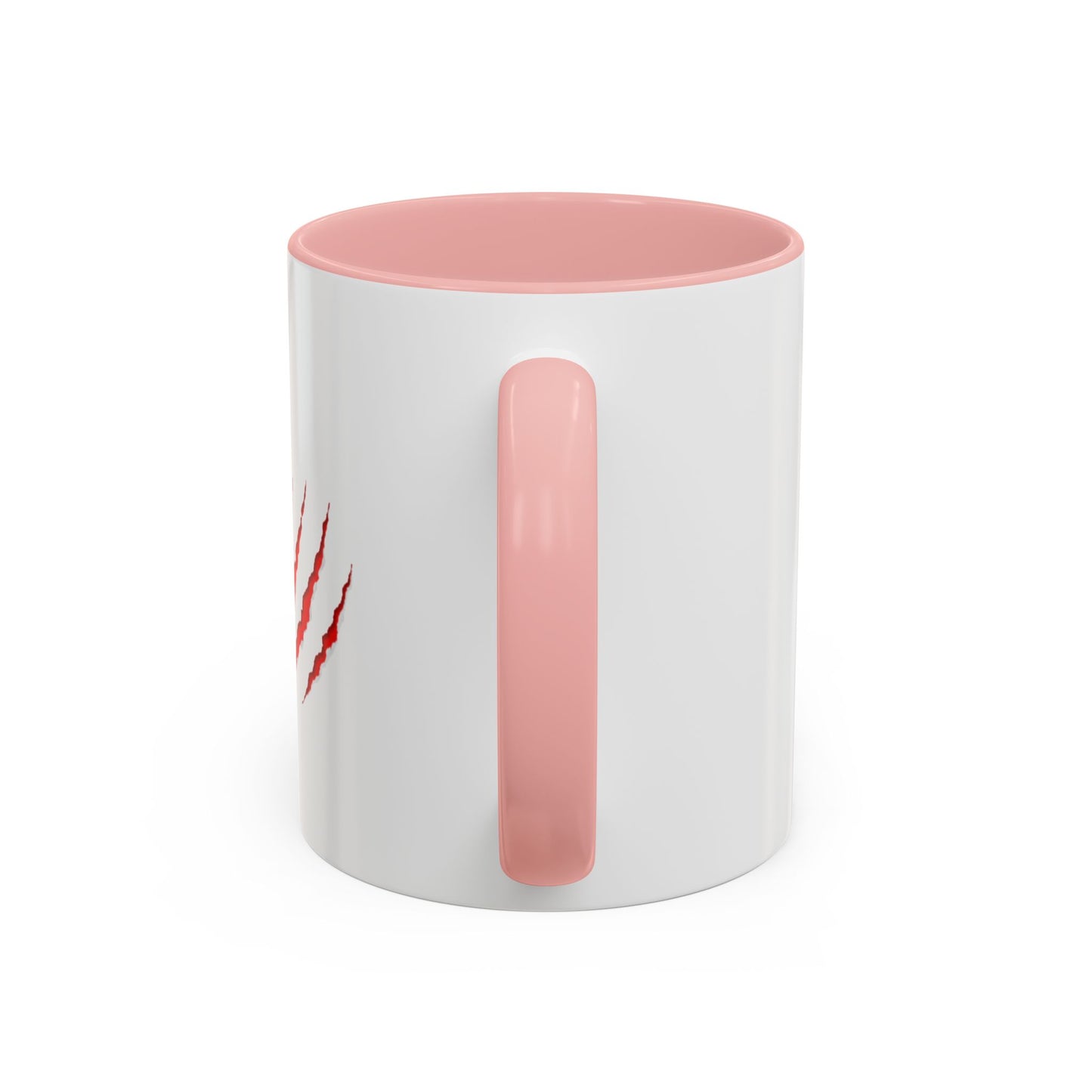 Accent Coffee Mug — "Primal Instinct" Graphic Mug with Red Claw Marks